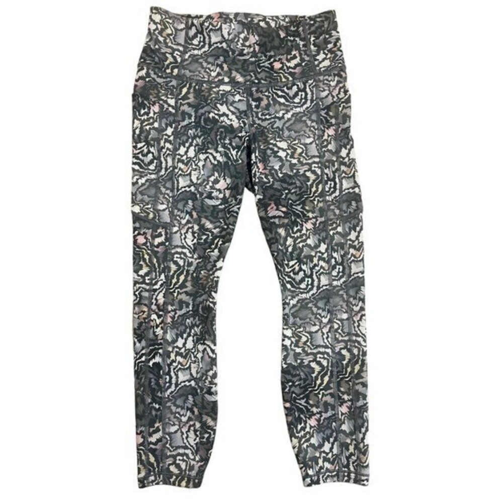 Athleta Ultimate Stash Pocket Printed 7/8 Tight Womens Size Small Yoga Stretch‎